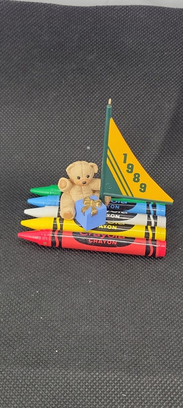 HALLMARK CRAYOLA BRIGHT JOURNEY #1 SERIES 1989 CHRISTMAS KEEPSAKE ORNAMENTS
